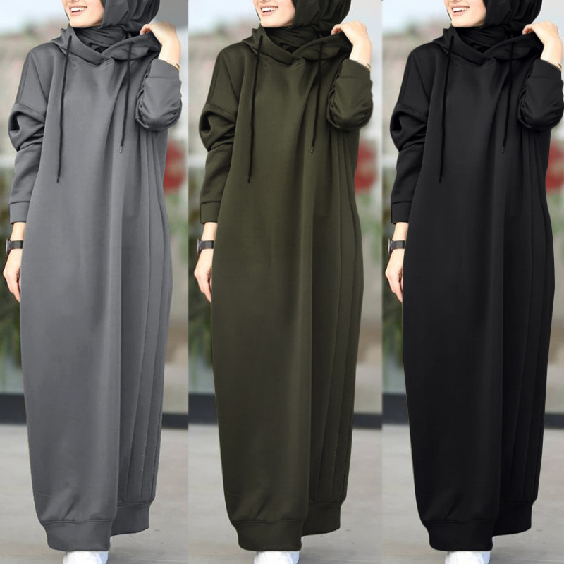  Muslim Caftan 2022 Dubai Jilbab Thobe Islamic Clothing Jalabiya Burka Kaftan Kimono Prayer Modest Women Maxi Dress Abaya