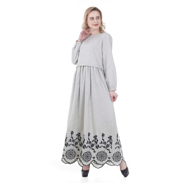 2022 Muslim Muslim Embroidered Dress Cross-border Women's Clothing Middle East Southeast Asia Cross-border