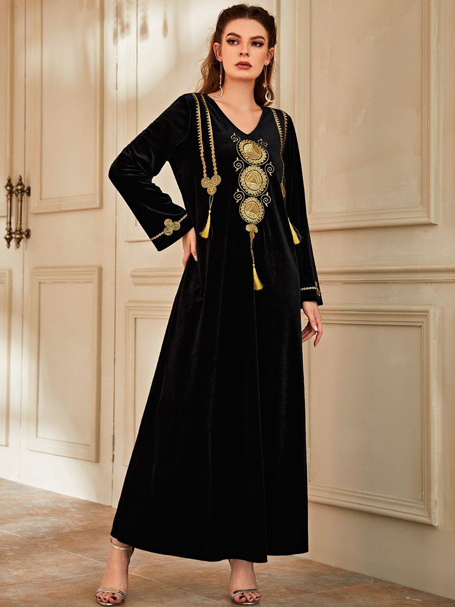  2022 Kaftan Jalabiya Dubai Jilbab Women Arabic Muslim Modest Thobe Burka Prayer Islamic Clothing Plus Size Burqa Modern Maxi Dress Abaya