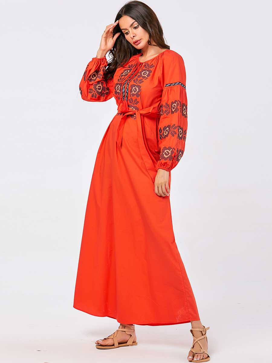  Modest Robe Femme Musulman Islamic Clothing Borka Turkish Prayer Clothes Women Vetement Femme Embroidery Kebaya Maleisie Dubai Vêtements Maxi Dress Abaya