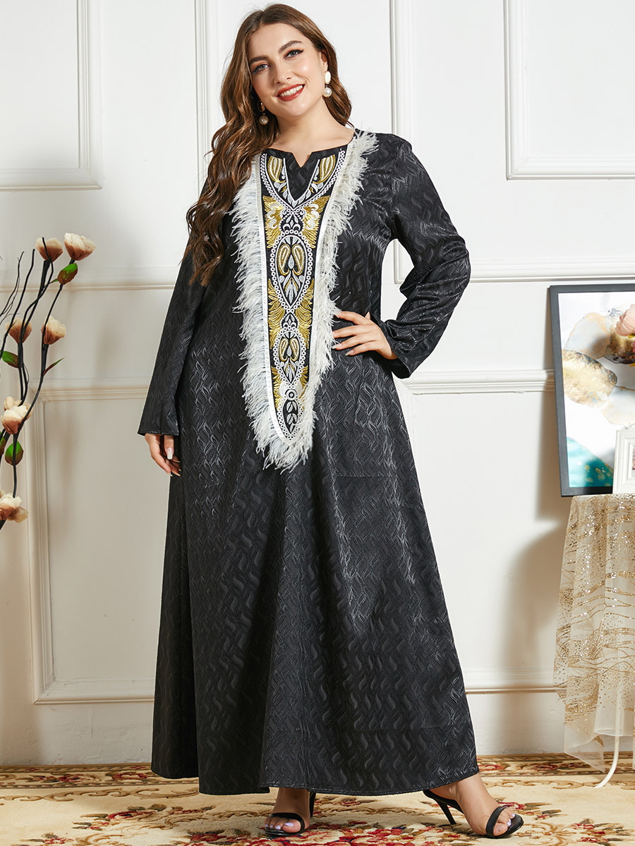  Dubai Women Robe Femme Musulman Vetement Femme Islamic Clothing Kebaya Maleisie Borka Turkish Embroidery Modest Prayer Clothes Vêtements Maxi Dress Abaya