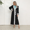 2022 Muslim Southeast Asia New Fashion Simple Middle East Elegant Lace Muslim Loose Black Jacket