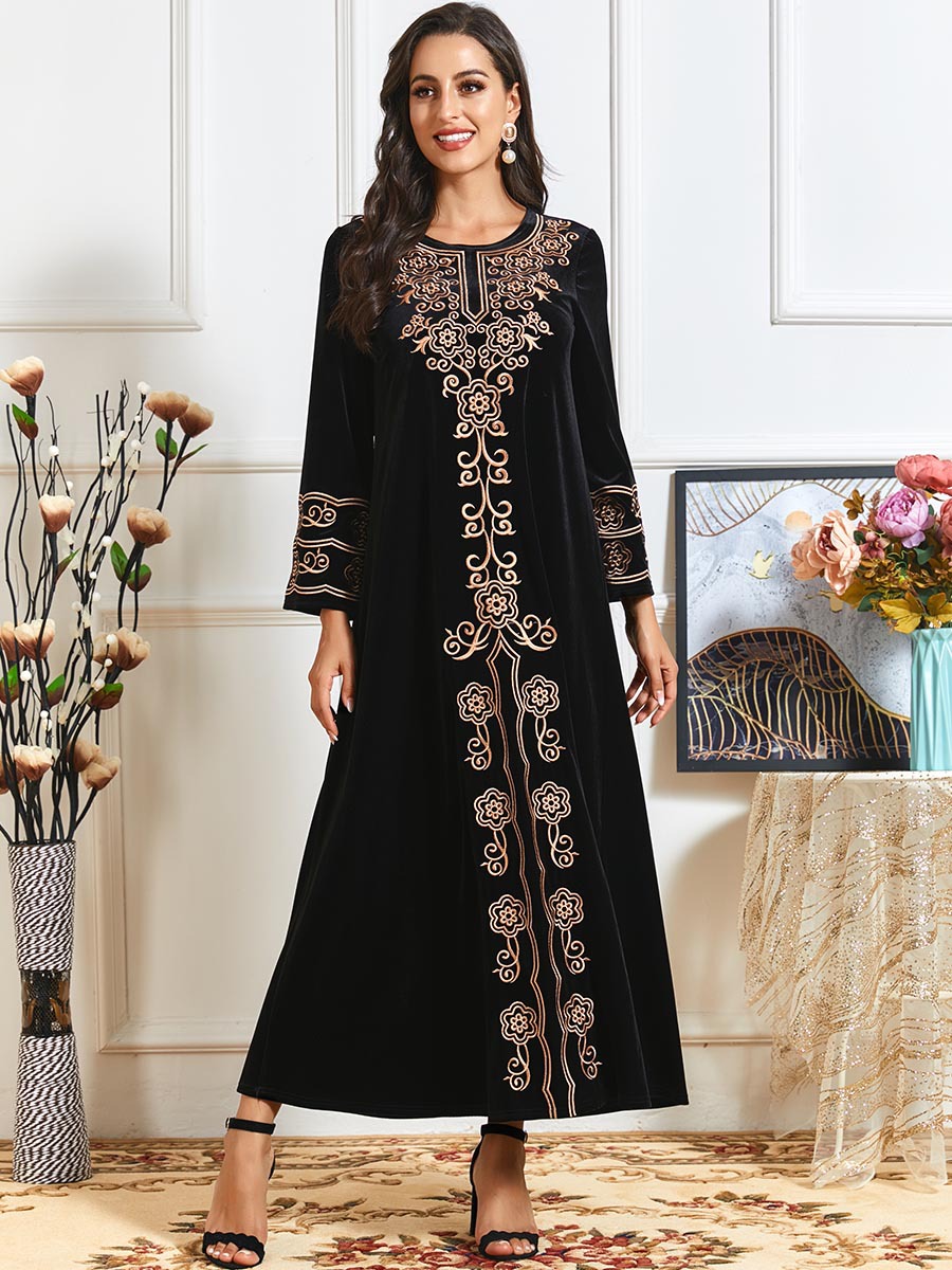  Kaftan 2022 Burka Turkish Plus Size Women Hijabi Arabic Islamic Clothing Modest Burqa Musulmane Vetements Modern Muslim Dubai Fashion Femme Maxi Dress Abaya