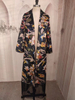 2022 Arab Flower Embroidered Tassel Elegant Muslim Middle Eastern Blue Jacket
