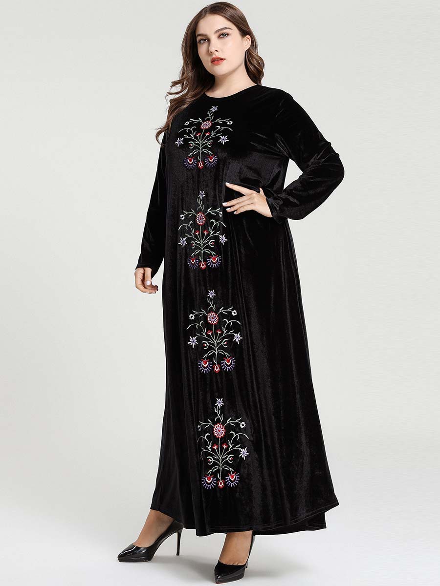 Plus Size Dubai Turkish Kaftan Islamic Clothing Hijabi Burqa Vetements Muslim Modern Arabic Fashion Musulmane Burka 2022 Women Modest Femme Maxi Dress Abaya