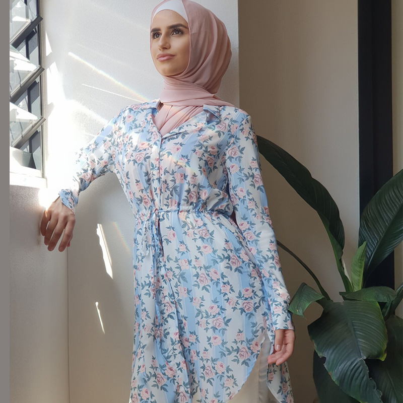 2022 Malaysia Arabic Islamic Casual Dubai Women Modern New Design Modest Shirt