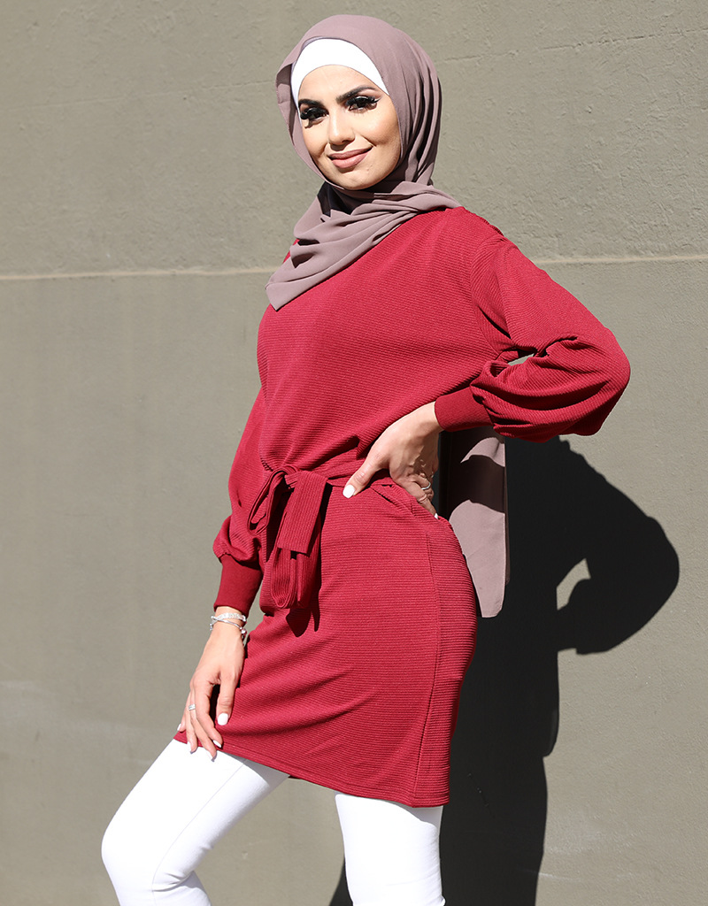 2022 Arabic Women Modern Dubai Malaysia Islamic Casual New Design Modest Shirt