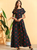  Embroidery Modest Dubai Turkish Vêtements Robe Femme Musulman Vetement Femme Islamic Clothing Women Borka Kebaya Maleisie Prayer Clothes Maxi Dress Abaya