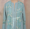 2022 Fashion Muslim Arabian Fresh And Elegant Pure Color Flower Embroidered Round Neck Short Jacket
