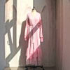 2022 Muslim New Middle East Loose Long Pink Muslim National Elegant Women's Robe