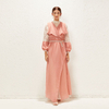 2022 Middle East Muslim Embroidery Wave Point CHIFFON FLOWER Cutting Women's Coat