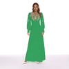 2022 Muslim New Fashion Arabian Elegant and Thin Embroidered White Long Dress