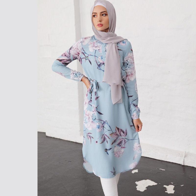 New Design Arabian Modern 2022 Modest Dubai Arabic Women Islamic Casual Shirt