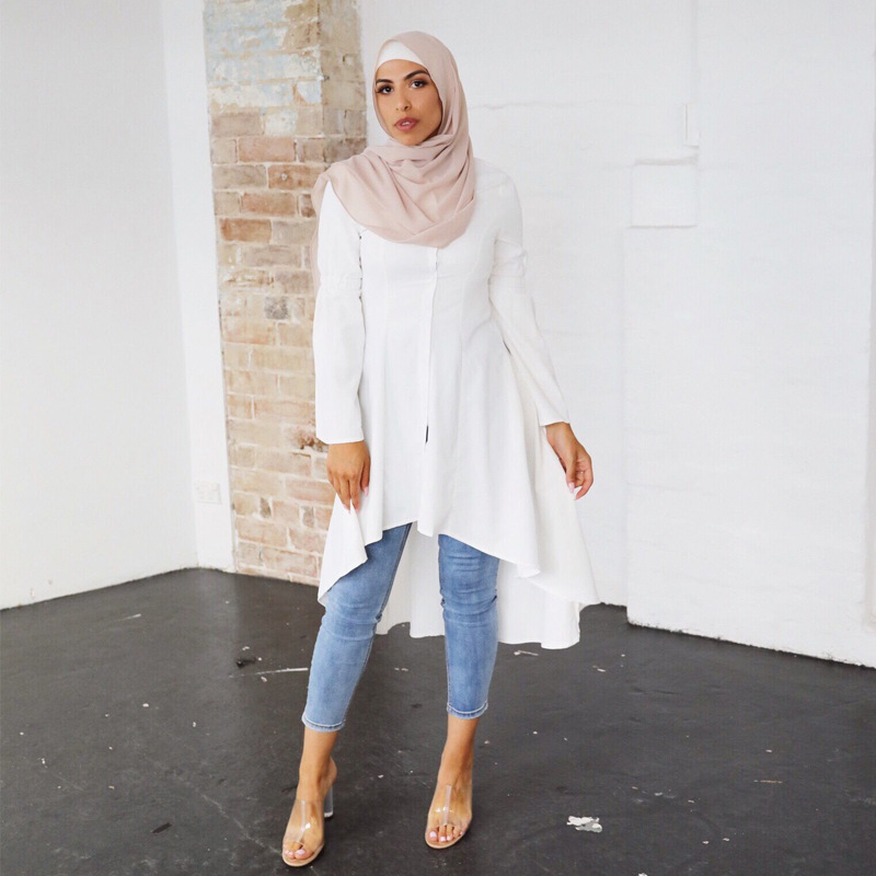 Dubai Modest Islamic 2022 New Design Modern Arabic Malaysia Women Casual Shirt