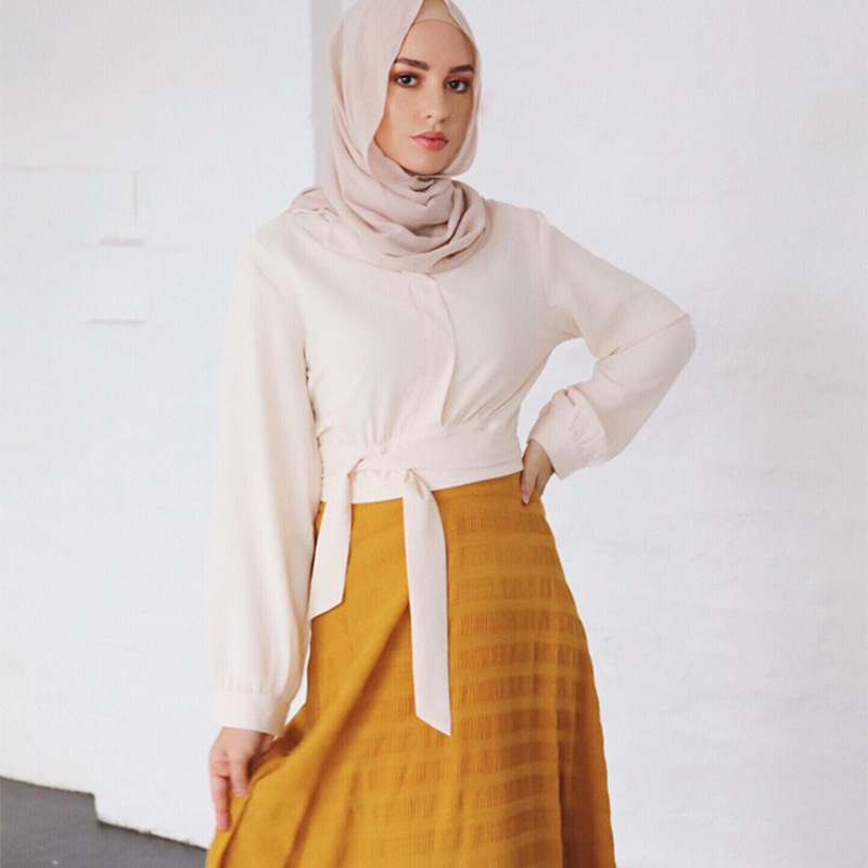 Middle East Dubai Wholesale Modest Fashion New Design Muslim Lady Sheath Dress Skirt