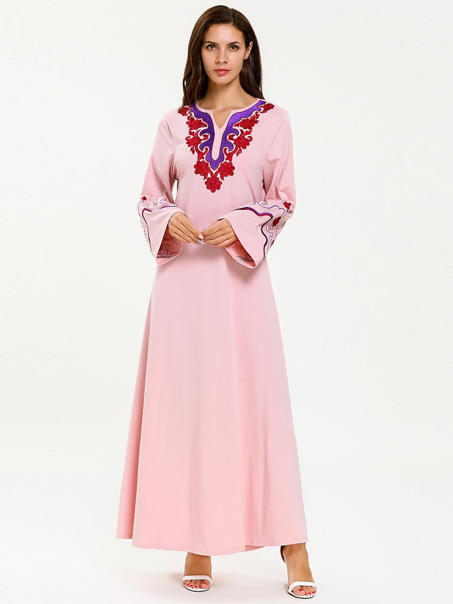 Turkish Women Kebaya Maleisie Vêtements Modest Prayer Clothes Vetement Femme Robe Femme Musulman Islamic Clothing Embroidery Dubai Borka Maxi Dress Abaya