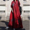 2022 Muslim Cotton And Linen Dress Retro Ethnic Clothes Printed Loose Long-sleeved Large Swing Dress