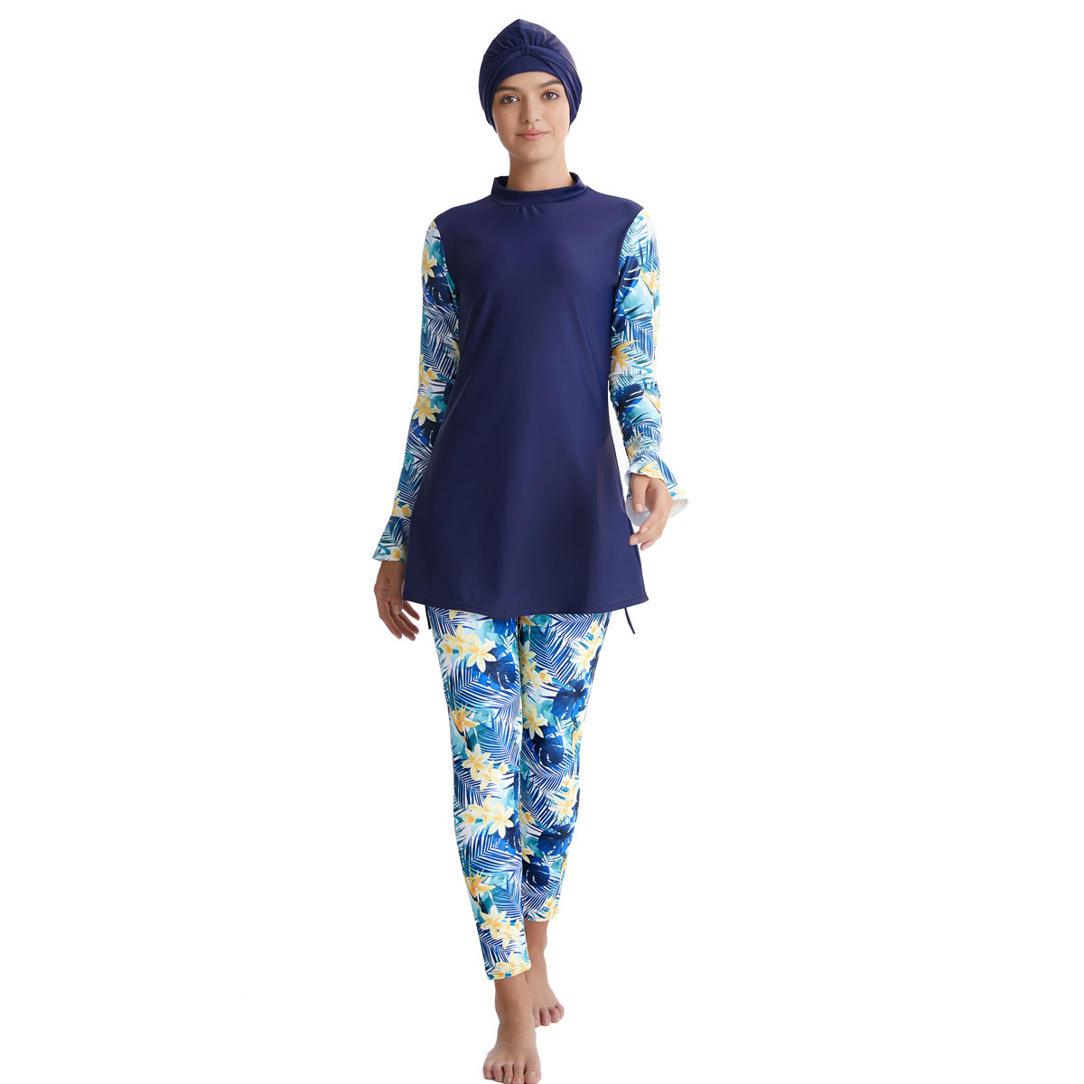 Plus Size Islamic Wholesale Muslim Women's Modest Full Cover Swimsuits Beach Swimwear Burkini