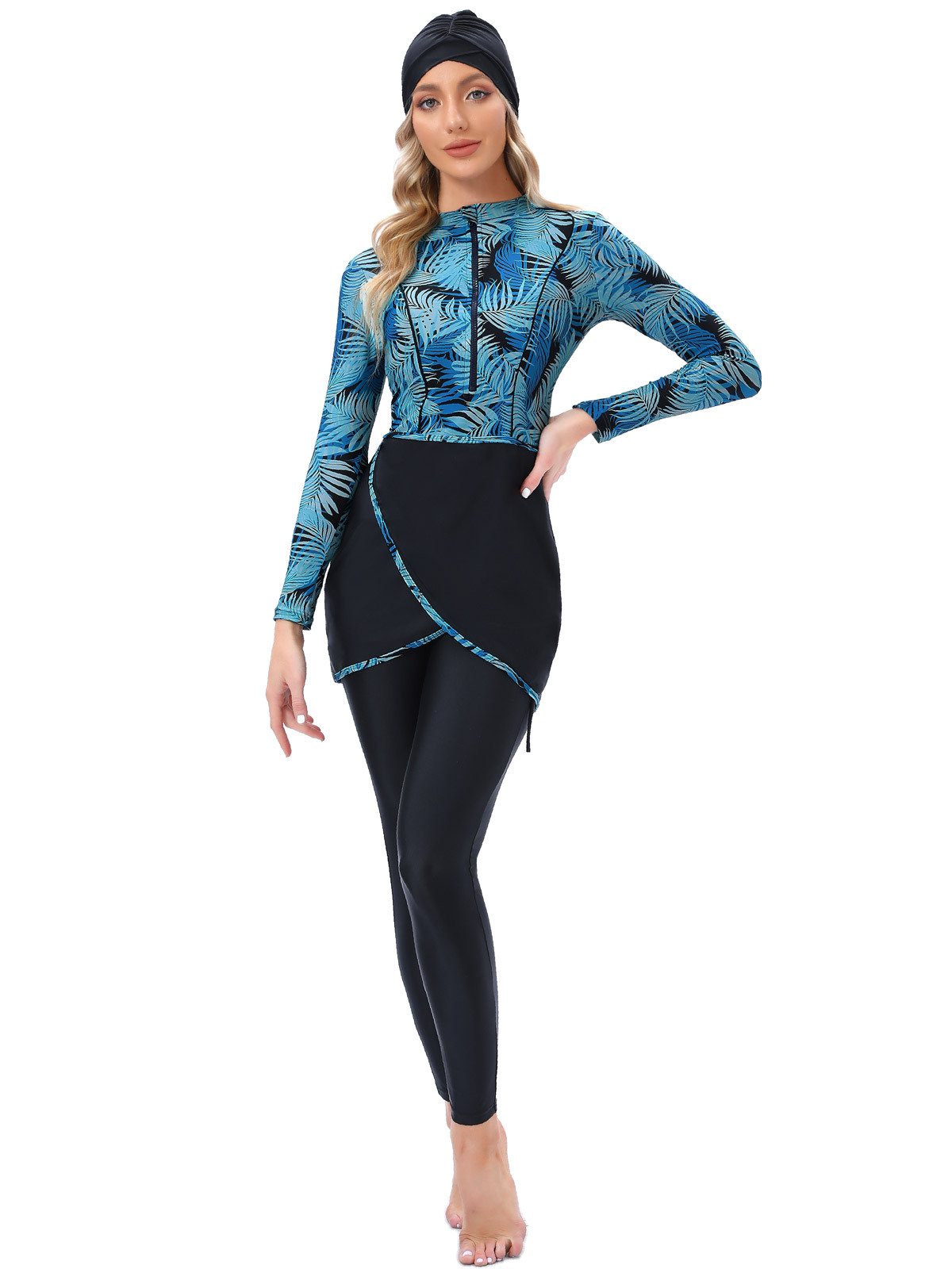 Plus Size Muslim Women's Swimsuits Beach Islamic Modest Wholesale Full Cover Swimwear Burkini
