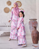 SIPO Eid New Design Malaysia Pahang with Tera Air Bunga Muslim Women Set Plus Size Modern Baju Kurung