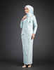 SIPO 2024 Latest Traditional baju kurung V-scallop neckline islamic dress Pencil skirt mini kurung for women 