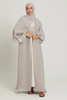 SIPO Solid Color Abaya Dubai Muslim Dresses Islamic Clothing Women EID Daily Simple Modest Wear