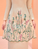 Modern CHAMPAGNE Embroidery Baju Kurung