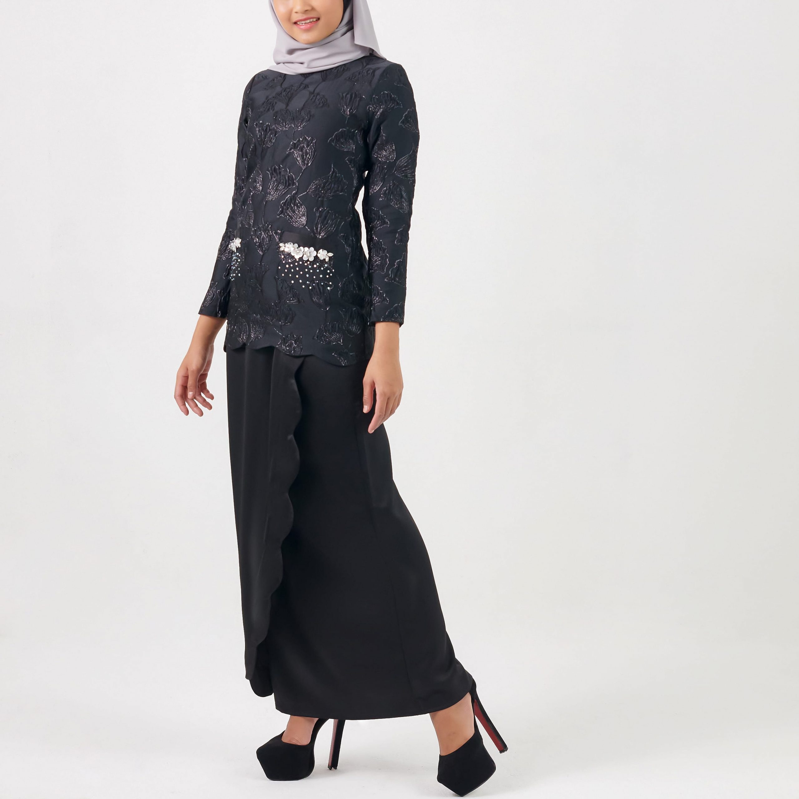 Gene-Martino-Bella-Kurung-Modern-GA8038SU-99-Black-2-scaled