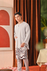 SIPO 2024 Eid Malaysia Boutique Combination Set Clothing Men's Kurta with Key-Hole Neckline And Button Detail