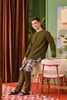 SIPO Elegant Men's Kurta with Key-Hole Neckline and Signature Button Detail
