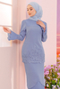 SIPO Hot Selling Fesyen Baju Kurung Twill Crepe & Heavy Chiffon with Embroidery Muslim Dress Stretchable And Cooling Material for Women