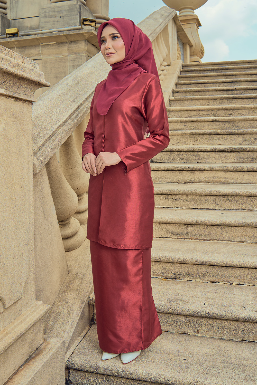 SIPO Luxury 2024 New Design Baju Kurung Wholesale in Vietnam Premium Thai Silk Muslim Dress Malaysia Baju Kurung Muslim Clothing