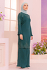 SIPO New Design Wholesale Malaysia Baju Kurung Twill Crepe Eid Women Fashion Muslim Long Sleeves Women Drerss