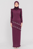 SIPO 2024 Eid 2024 Raya Custom Factory Malaysia Baju Kurung Full Beaded Lace Muslim Dress for Women