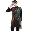 SIPO Four Pieces Muslim High Neck Burkini With Swimming Cap Leaf Print
