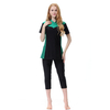 Hot Sex Highly Elastic Short Sleeve Three-Piece Muslim Girls Islamic Women Swimwear Swimsuit