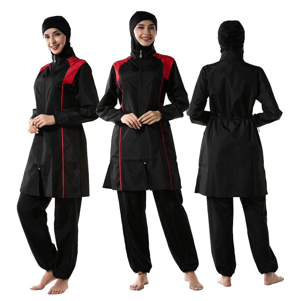 New Splicing Swimsuit Women's Conservative Beach Swimsuit Three-piece Suit Hot Style