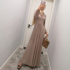 Ramadan Muslim Women's Chiffon Modest Arabian Solid Color Islamic Abaya