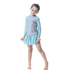 Kids Color Stitching Striped Long Sleeve And Skirts Three-Piece Islamic Muslim Swimsuit Swimwear