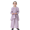 Long Sleeve Islamic Clothing Girl's Harlan Pants Shirt Muslim Clothes Set For Kids