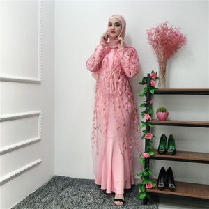 Wholesale Long Sleeves Fishtail Bottom Plain Skirts Maxi Long Dresses Spandex Under Abaya