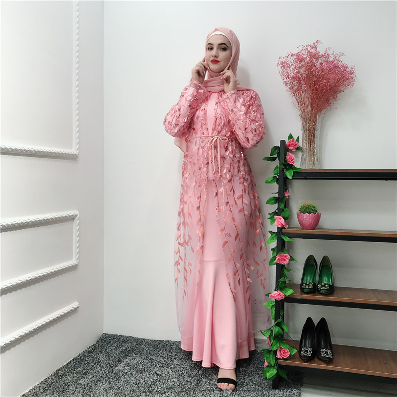 Wholesale Long Sleeves Fishtail Bottom Plain Skirts Maxi Long Dresses Spandex Under Abaya