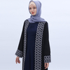 Maxi Dress Long Sleeve Embroidery Lace Islamic Muslim Kimono Dress Open Abaya