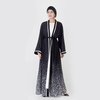 Digital Printed Irregular Gradient Islamic Muslim Women Kimono Open Dress Abaya