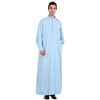 Middle East Pure Color Modest Full Length Stand Collar Man Thobe