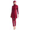 Slim Swimsuit Three-piece Conservative Large Size Pure Color Muslim Swimsuit