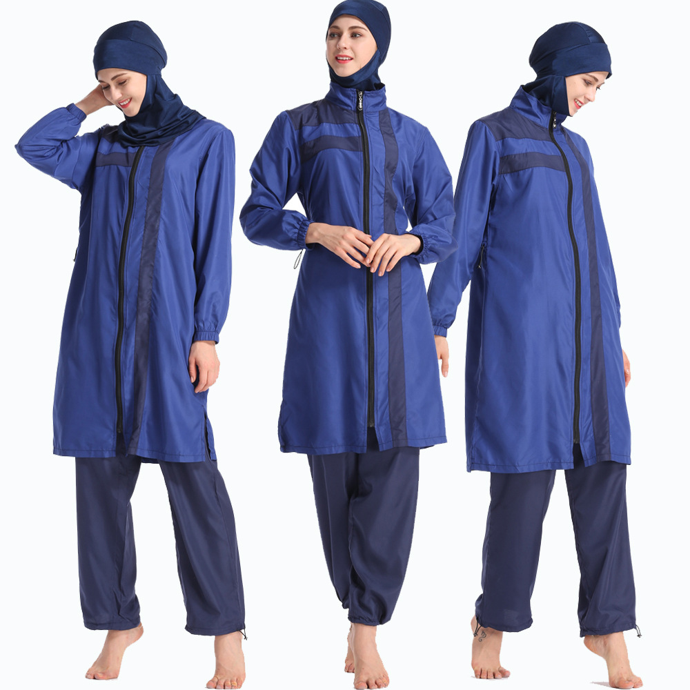 SIPO Modest Women's Swimsuit Large Size Loose Stitching Sportswear Thin Section