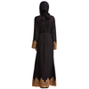 Turkish High Neck Breathable Lace Long Sleeve Muslim Islamic Women Abaya Dress Clothing