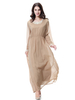 Designs Dubai Crew Neck Double Chiffon Breathable Muslim Islamic Women Abaya Dress Clothing