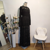 2021 Muslim Islamic Modest Maxi Dress Hollow Out Lace Plus Size Abaya